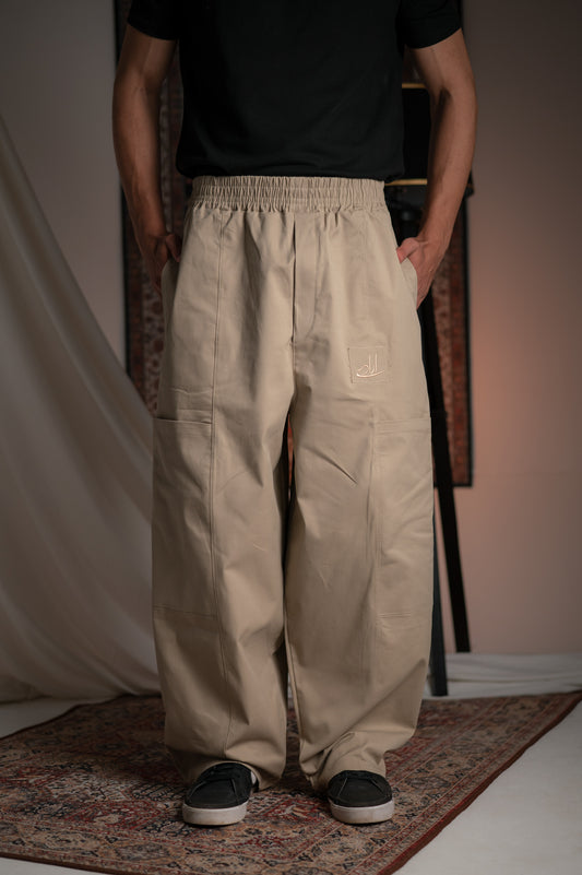 BEIGE TWILL STUDIO PANTS