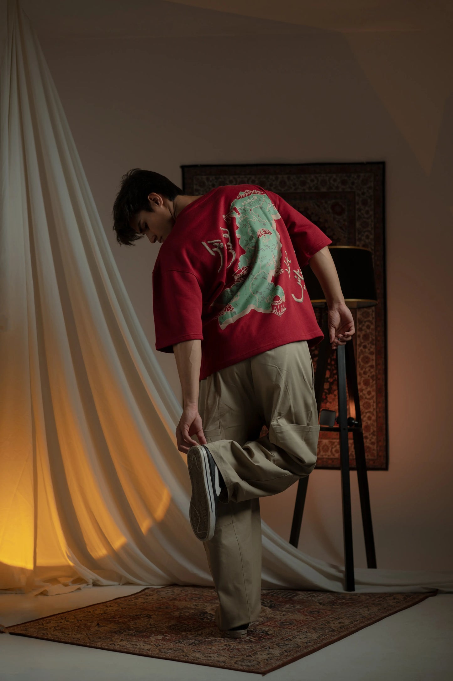 BEIGE TWILL STUDIO PANTS