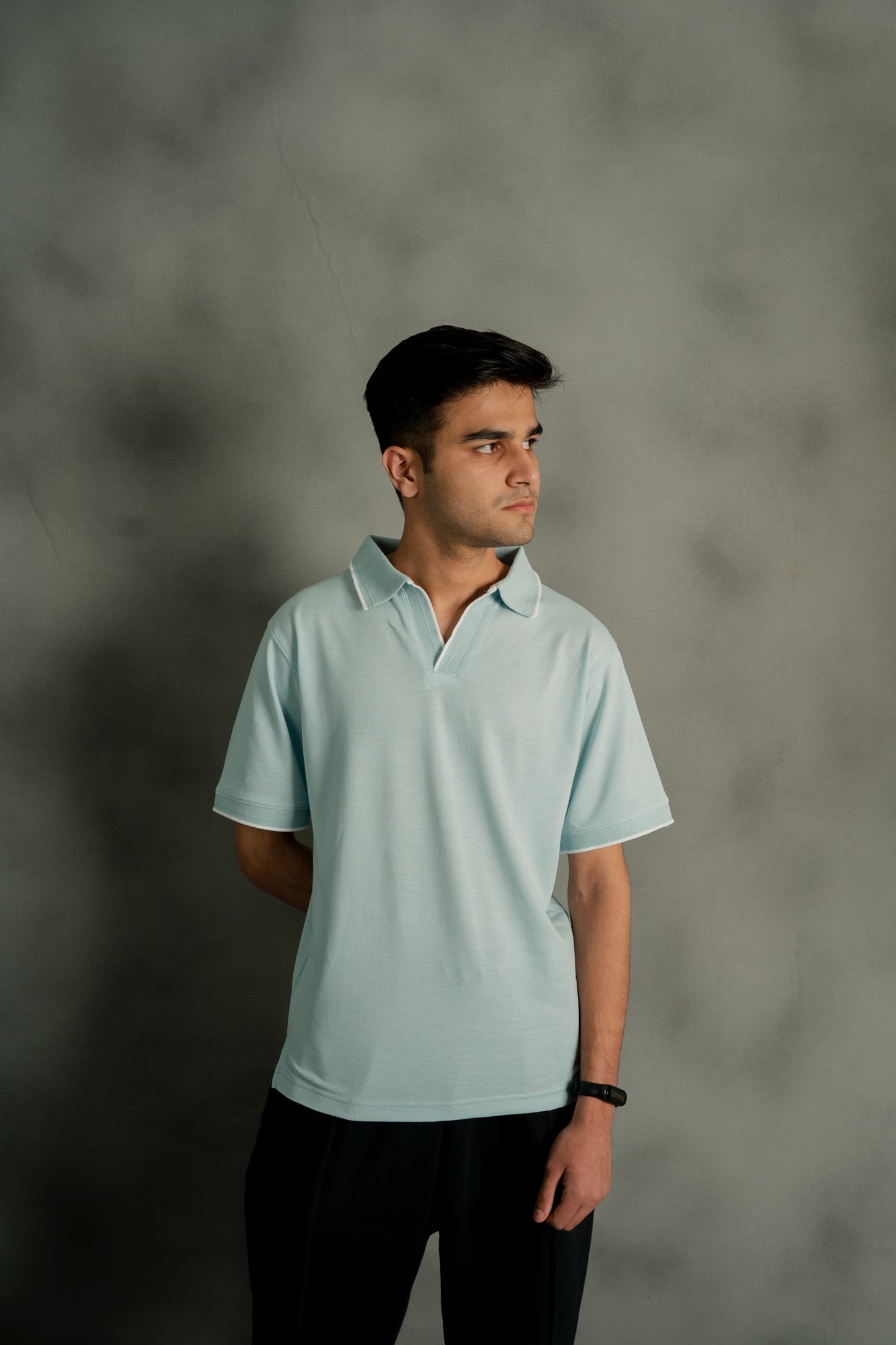 ICE BLUE PIQUE POLO